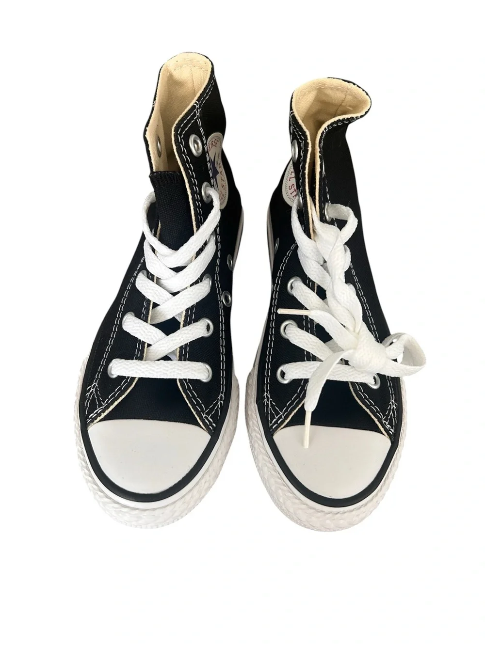 Converse Kids Black & White High Top Sneakers Size 11.5 17.5 CM